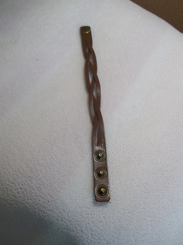 Brown Leather Snap Bracelet (B471)
