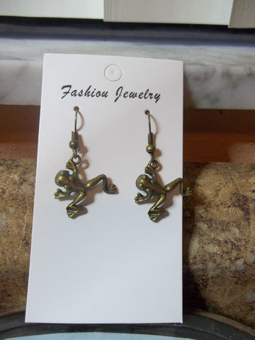 Bronze Frog Earrings (E951)