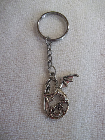 Silver Dragon Key Chain (K338)