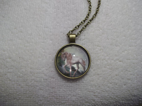 Bronze Bubble Unicorn Tan Necklace (N679)