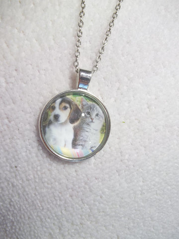 Siver Bubble Puppy Kitten Necklace (N739)